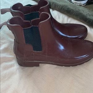 Burgundy Hunter Booties